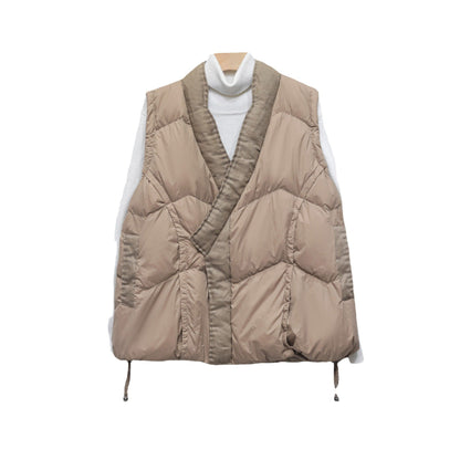 90 Down Solid Color Stand-collar Vest Women's Down Jacket