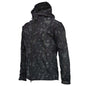 Black camouflage jacket on a white background