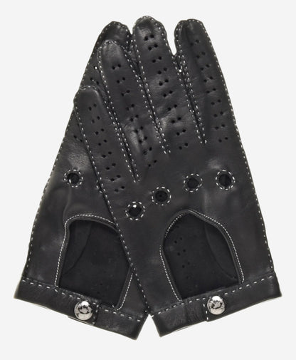 CD3501 (black) - Men’s handsewn Italian lambskin leather driving gloves