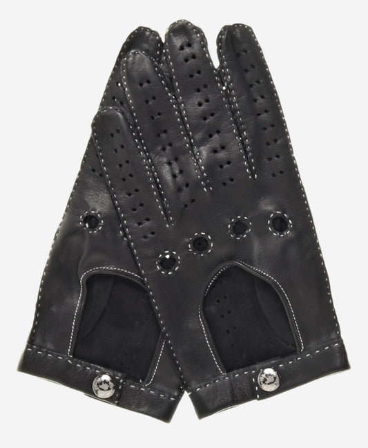 CD3501 (black) - Men’s handsewn Italian lambskin leather driving gloves