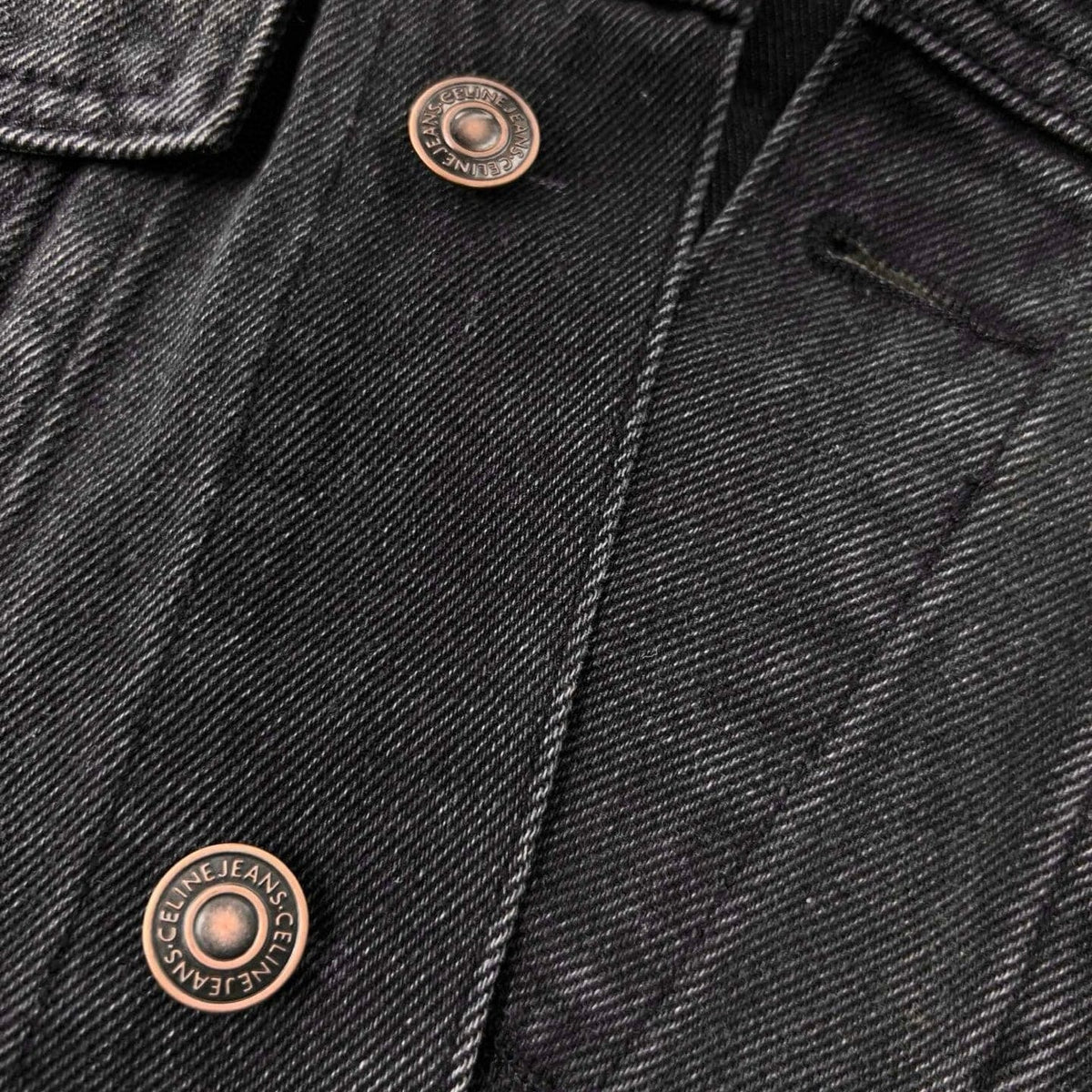 CELINE Washed Grey Denim Jacket – Casual Single-Breasted