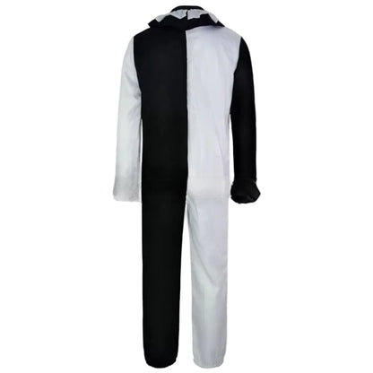 Black and white jumpsuit on a white background