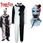 Terrifier 2 Art The Clown Cosplay Costume – Jumpsuit & Mask Halloween Set