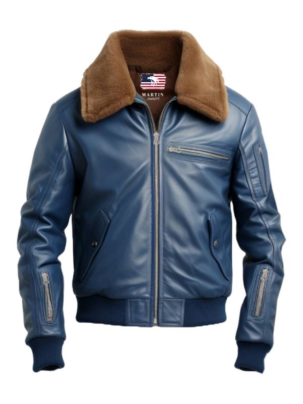 Men's Black Flight Bomber Leather Jacket