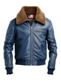 Men's Black Flight Bomber Leather Jacket