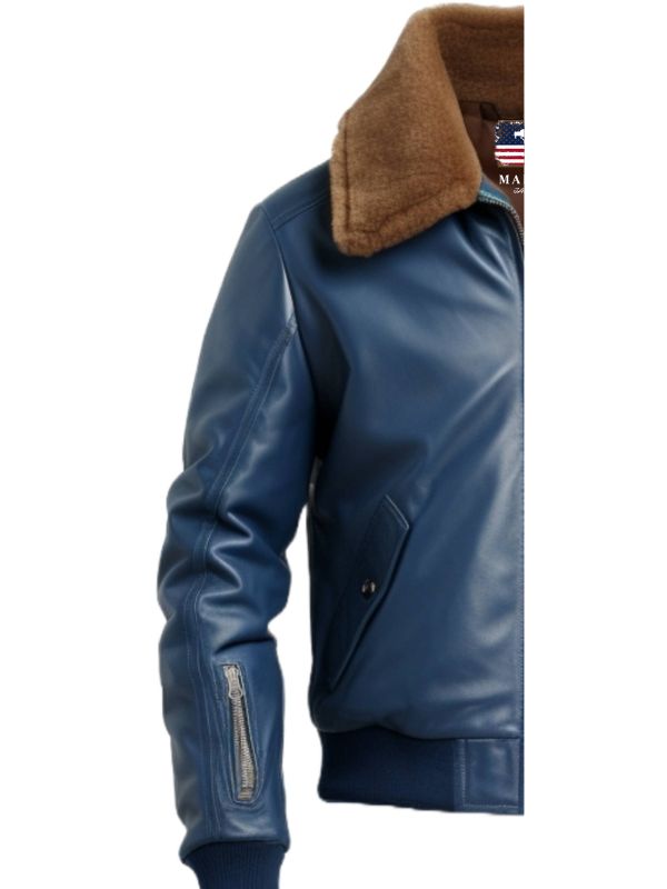 Men's Black Flight Bomber Leather Jacket