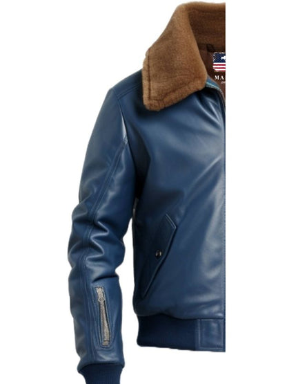 Men's Black Flight Bomber Leather Jacket