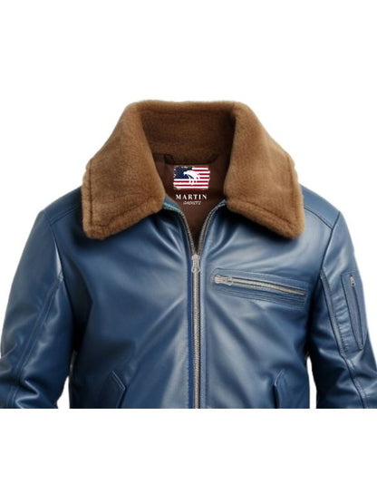 Men's Black Flight Bomber Leather Jacket