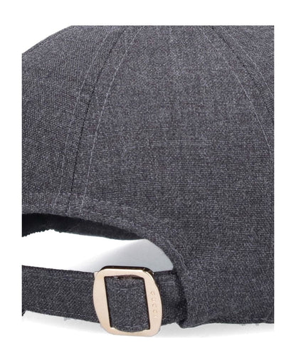 GUCCI Classic Wool Baseball Hat with Web Band