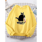 Kitty Say "What?" Sweatshirt - Harajuku Casual Hoody