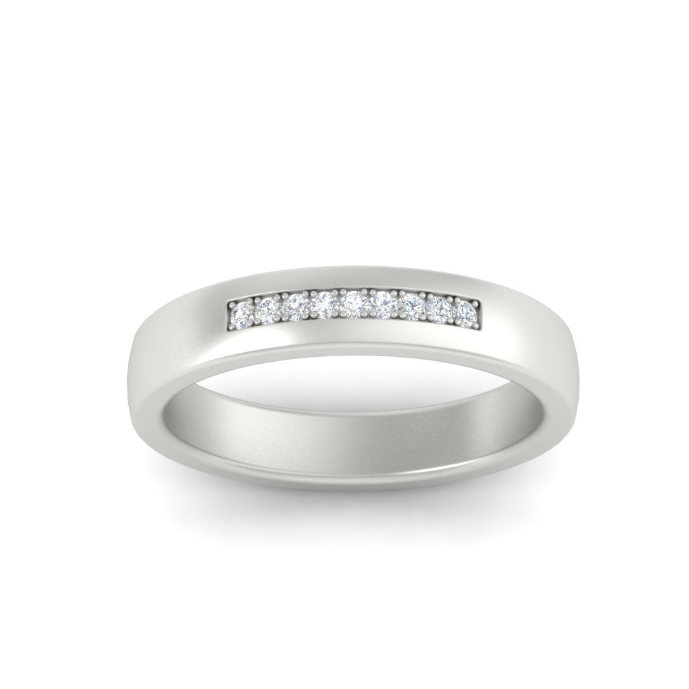 Mens 9 Stone Simple Diamond Band