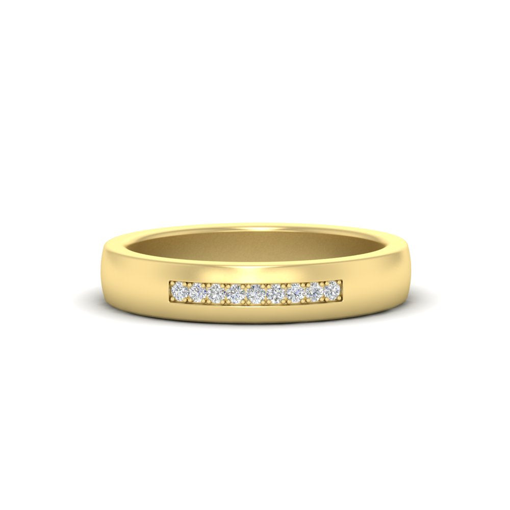 Mens 9 Stone Simple Diamond Band
