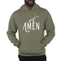 Mens Graphic Hoodie Amen White Print