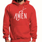 Mens Graphic Hoodie Amen White Print