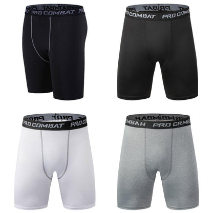New Male Fitness Quick-Drying Tight Shorts Elastic Compression Leggings Training Pants Men Running Shorts Comfort Black Gray Mens Running Compression Pants Workout Cool Quick Dry Sports Shorts for Running Athletic Underwear