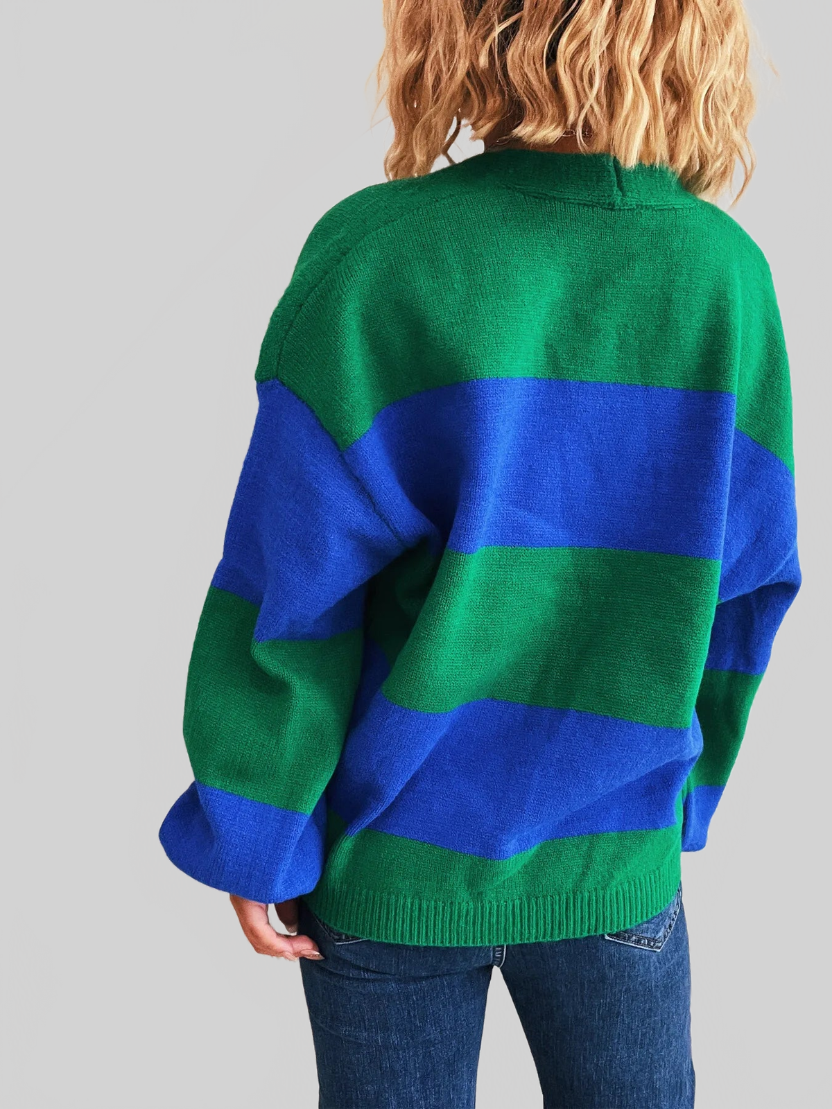 Women's Color Block Open Front Cardigan Sweater