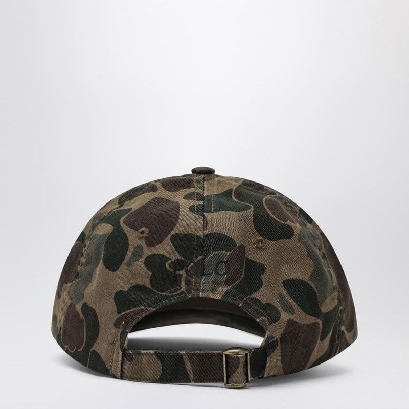 Camouflage-patterned cap on a white background