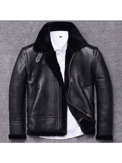 Men’s Sheepskin Winter Fur Coat Jacket