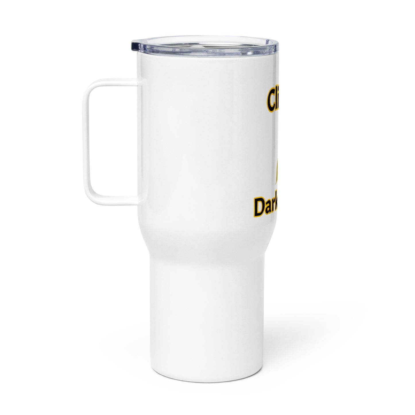 Travel mug with a handle