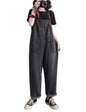 Unilexi Women’s Loose Baggy Adjustable Straps Wide Leg Jean Overalls Bib Pants Casual Cropped Denim Jumpsuit