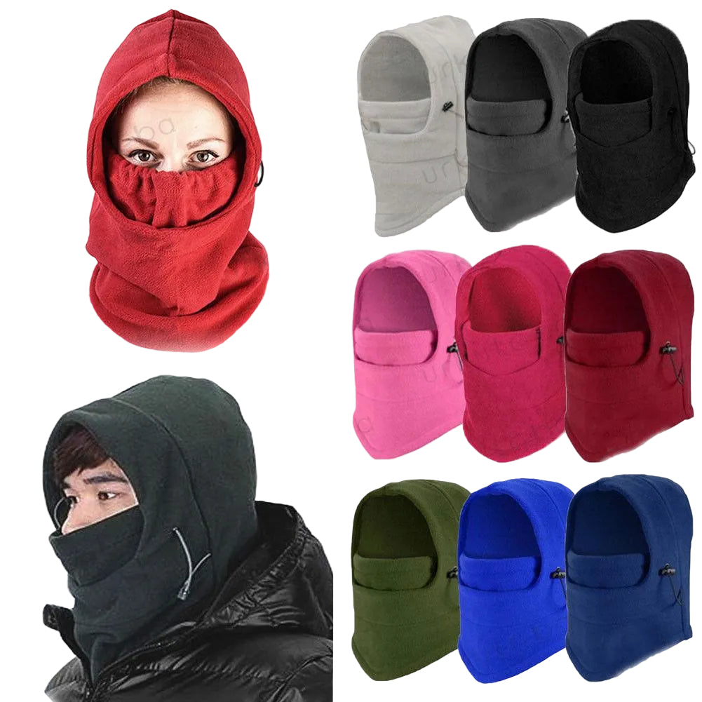 Unisex Polar Fleece Hood Hat Casual  Beanie Ski Snow Cap Snood Scarf Warmer Thermal Neckerchief Drawstring Soft Balaclava Pullover Knitted Beanie for Adults Men Women Ski Caps New Balaclava Party Mask Hat Caps For Skiing Bicycle Cycling Outdoor Headwarmer