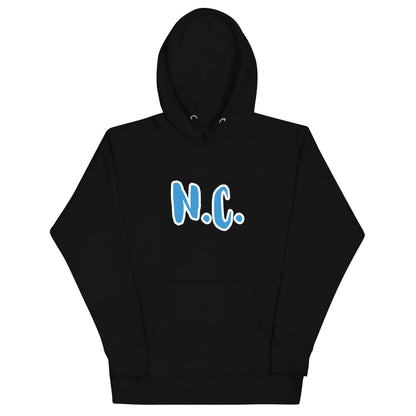 Premium Cotton Unisex Hoodie — Black & Sky Blue-LifessentialsLLC.com