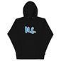 Premium Cotton Unisex Hoodie — Black & Sky Blue-LifessentialsLLC.com