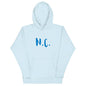 Premium Cotton Unisex Hoodie — Black & Sky Blue-LifessentialsLLC.com