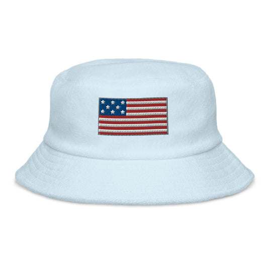 Unstructured terry cloth bucket hat