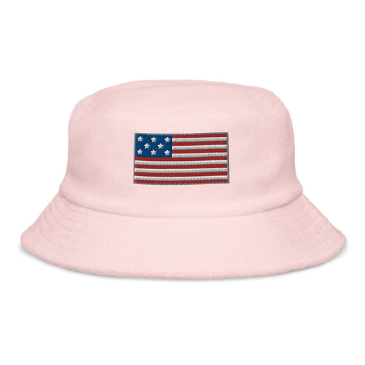 Unstructured terry cloth bucket hat