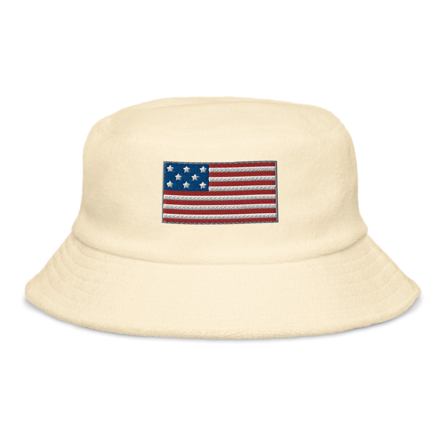 Unstructured terry cloth bucket hat