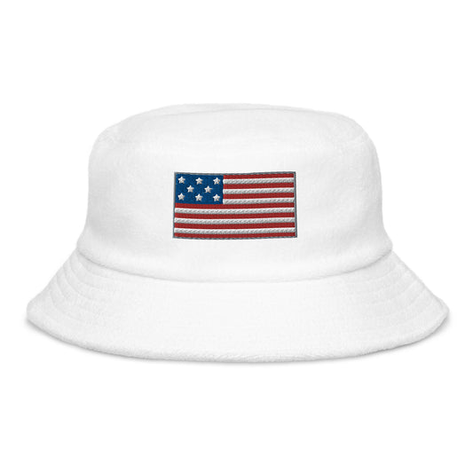 Unstructured terry cloth bucket hat