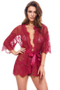 Eyelash Lace and Mesh Robe