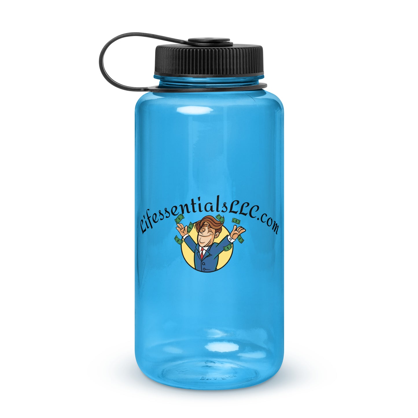 Wide mouth plastic water bottle