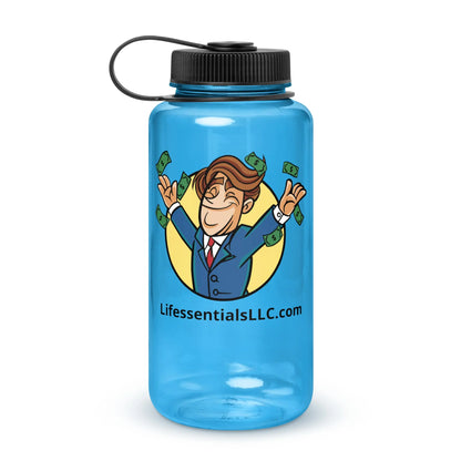 Wide mouth plastic water bottle-LifessentialsLLC.com