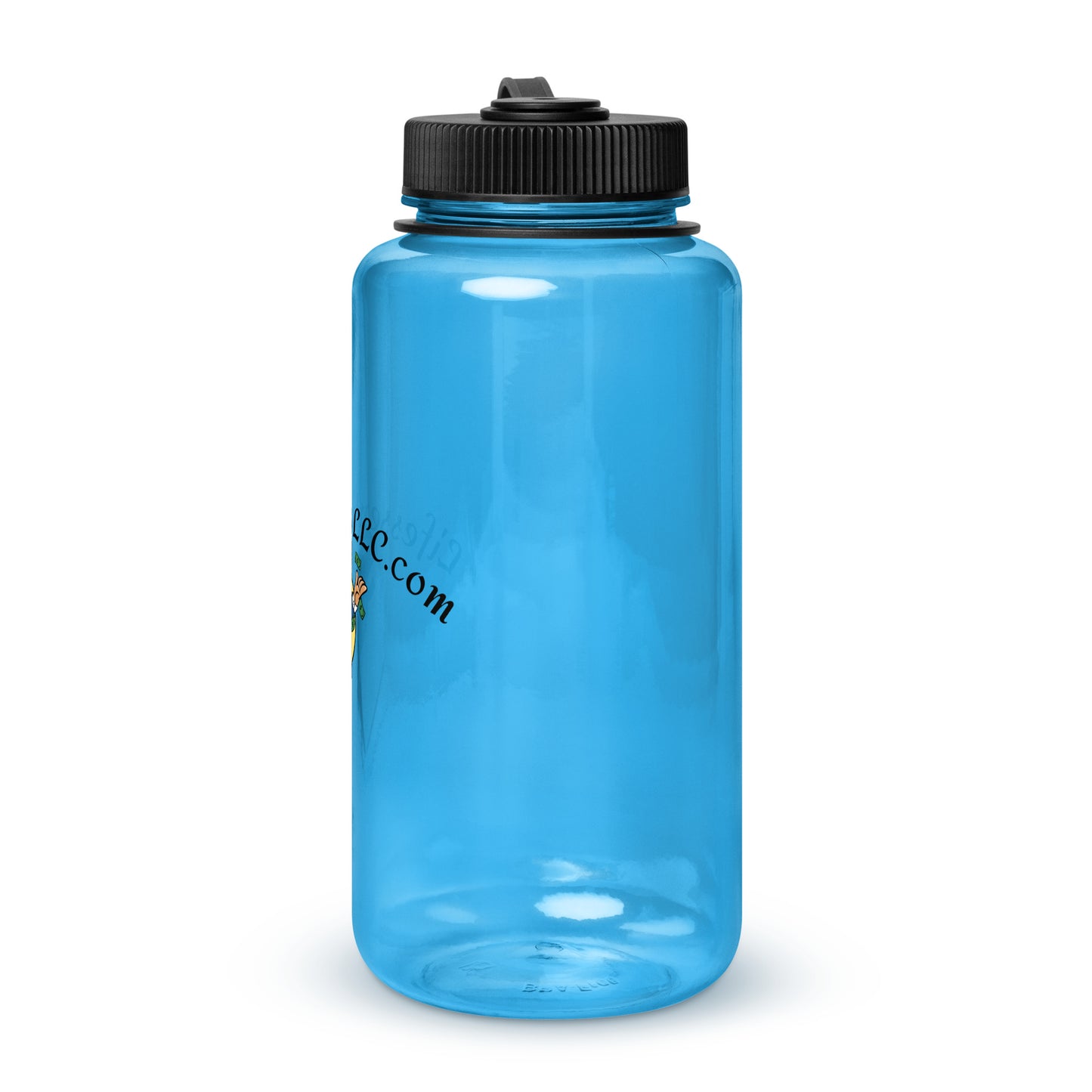 Wide mouth plastic water bottle