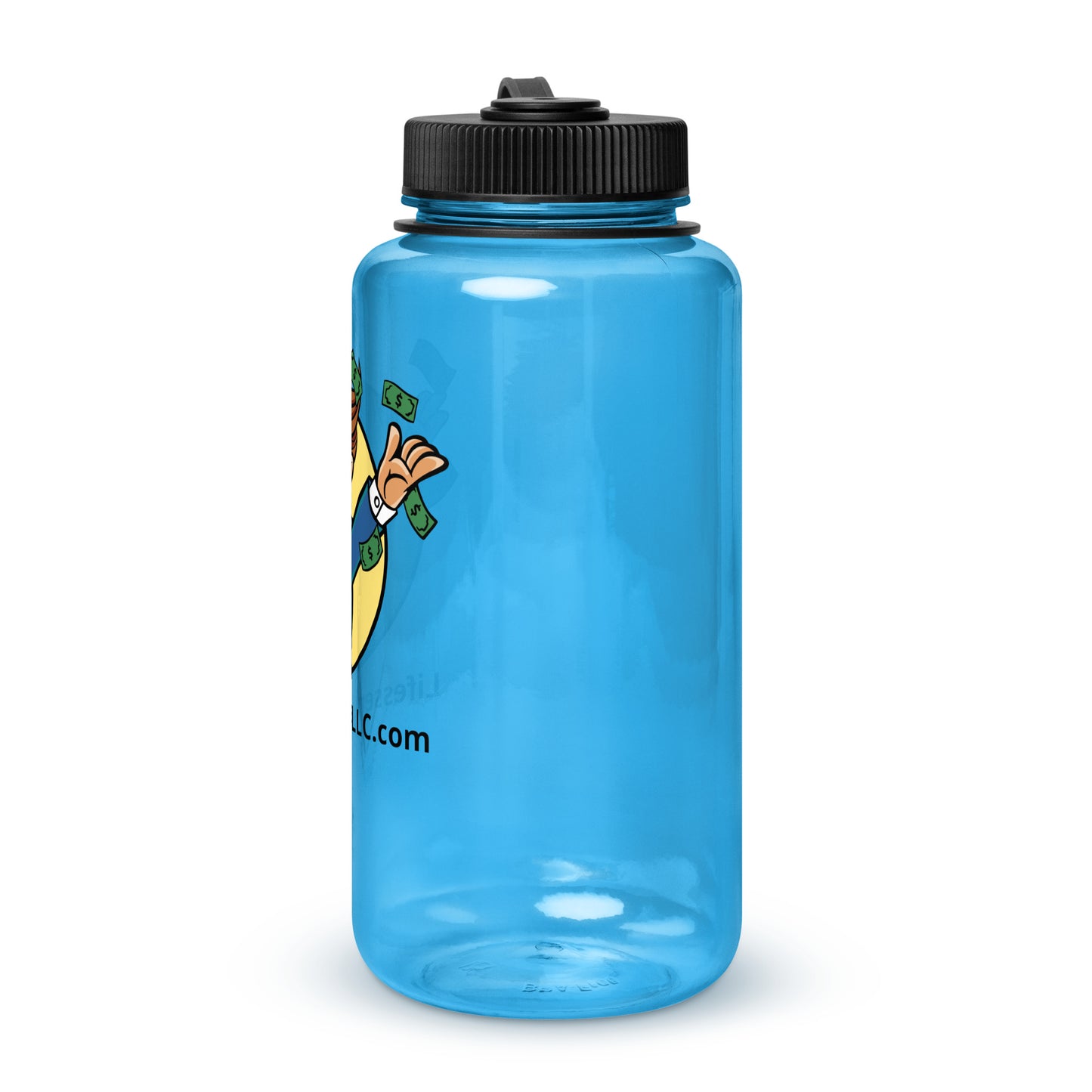 Wide mouth plastic water bottle