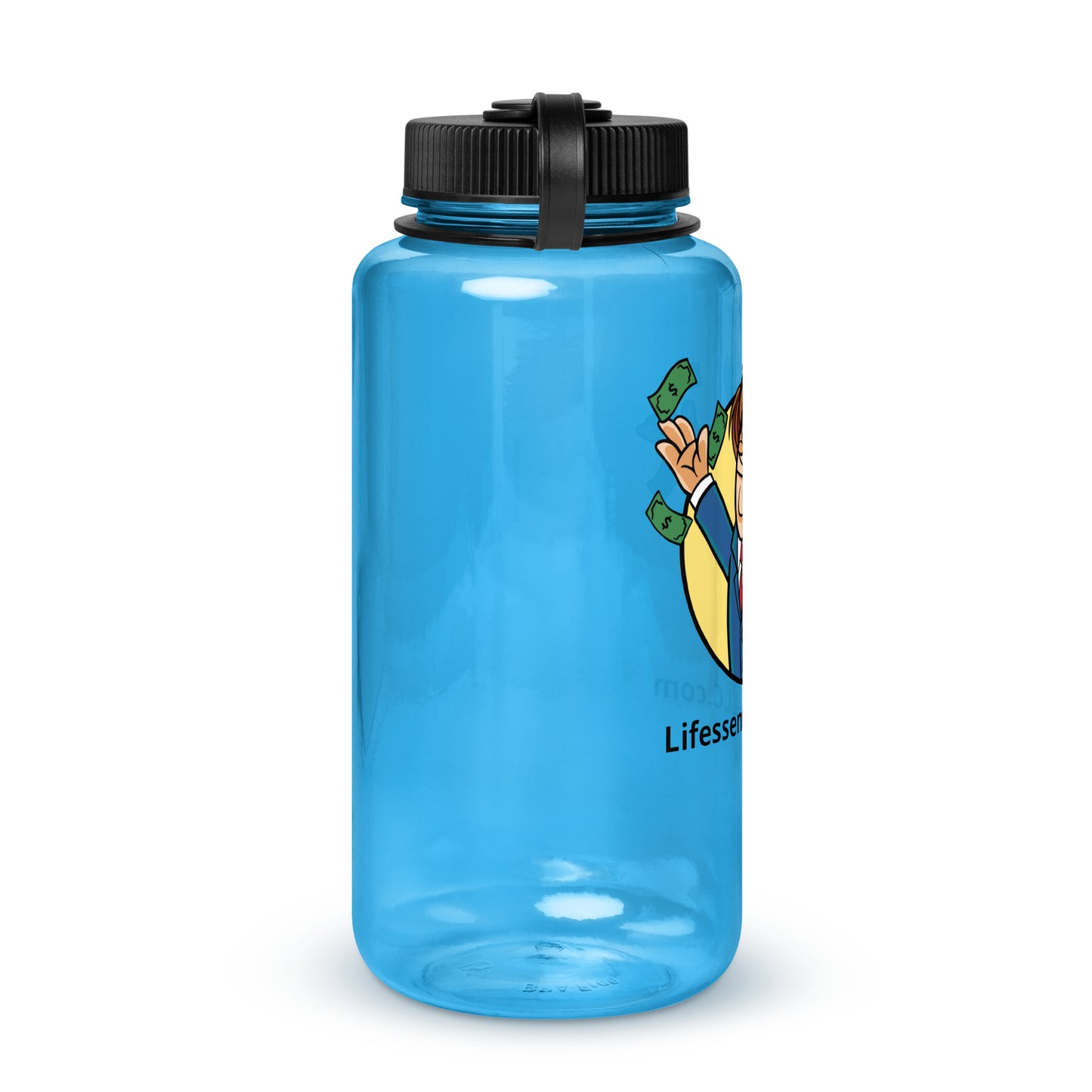 Wide mouth plastic water bottle