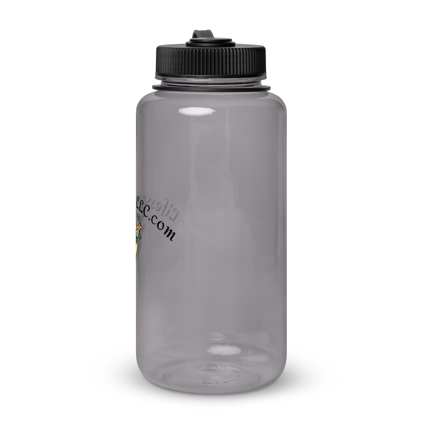 Wide mouth plastic water bottle