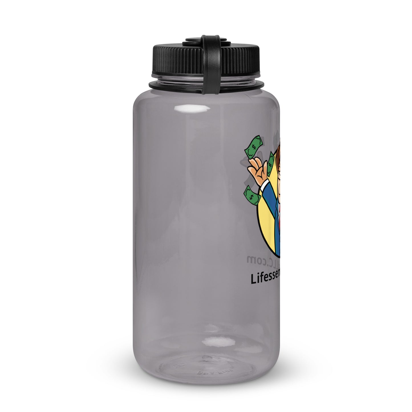 Wide mouth plastic water bottle