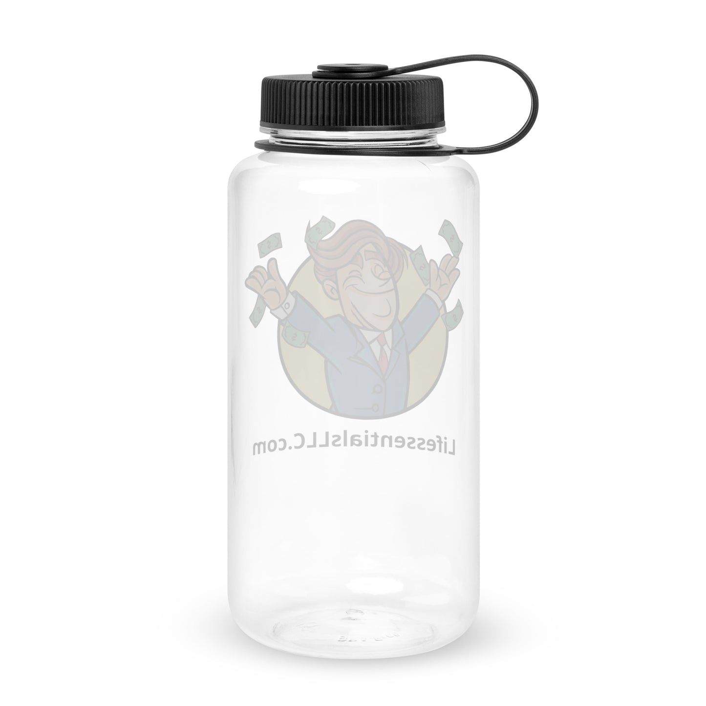 Wide mouth plastic water bottle