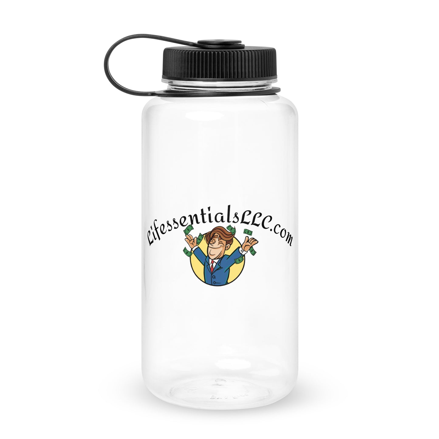 Wide mouth plastic water bottle