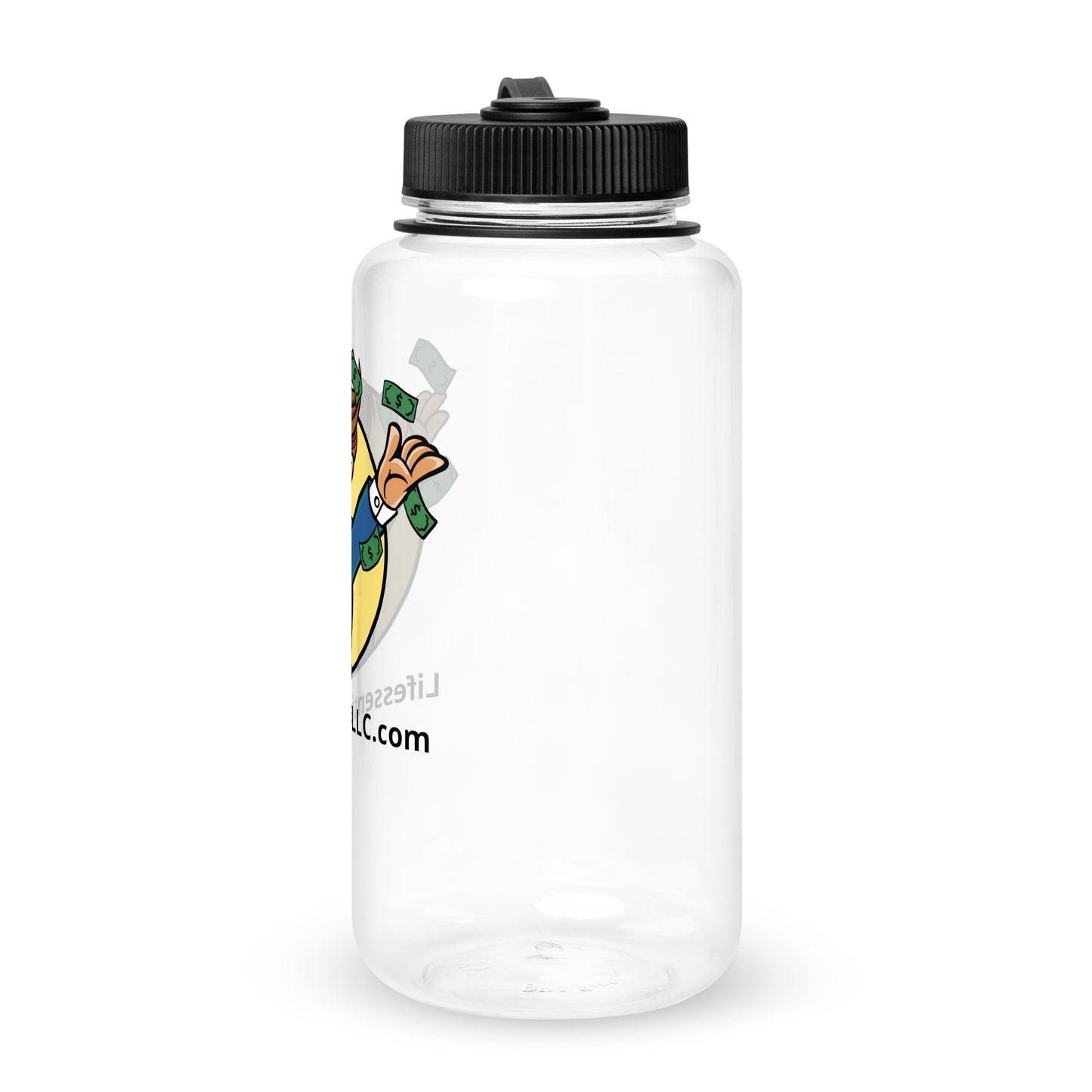 Wide mouth plastic water bottle