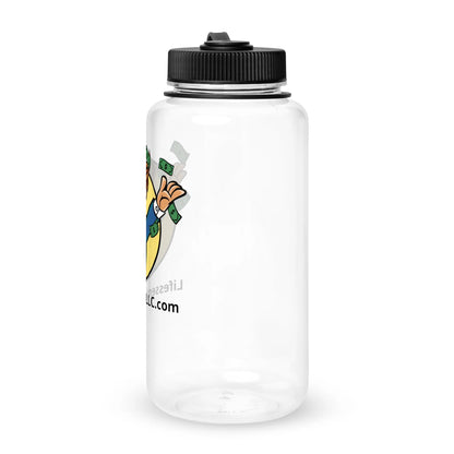 Wide mouth plastic water bottle-LifessentialsLLC.com