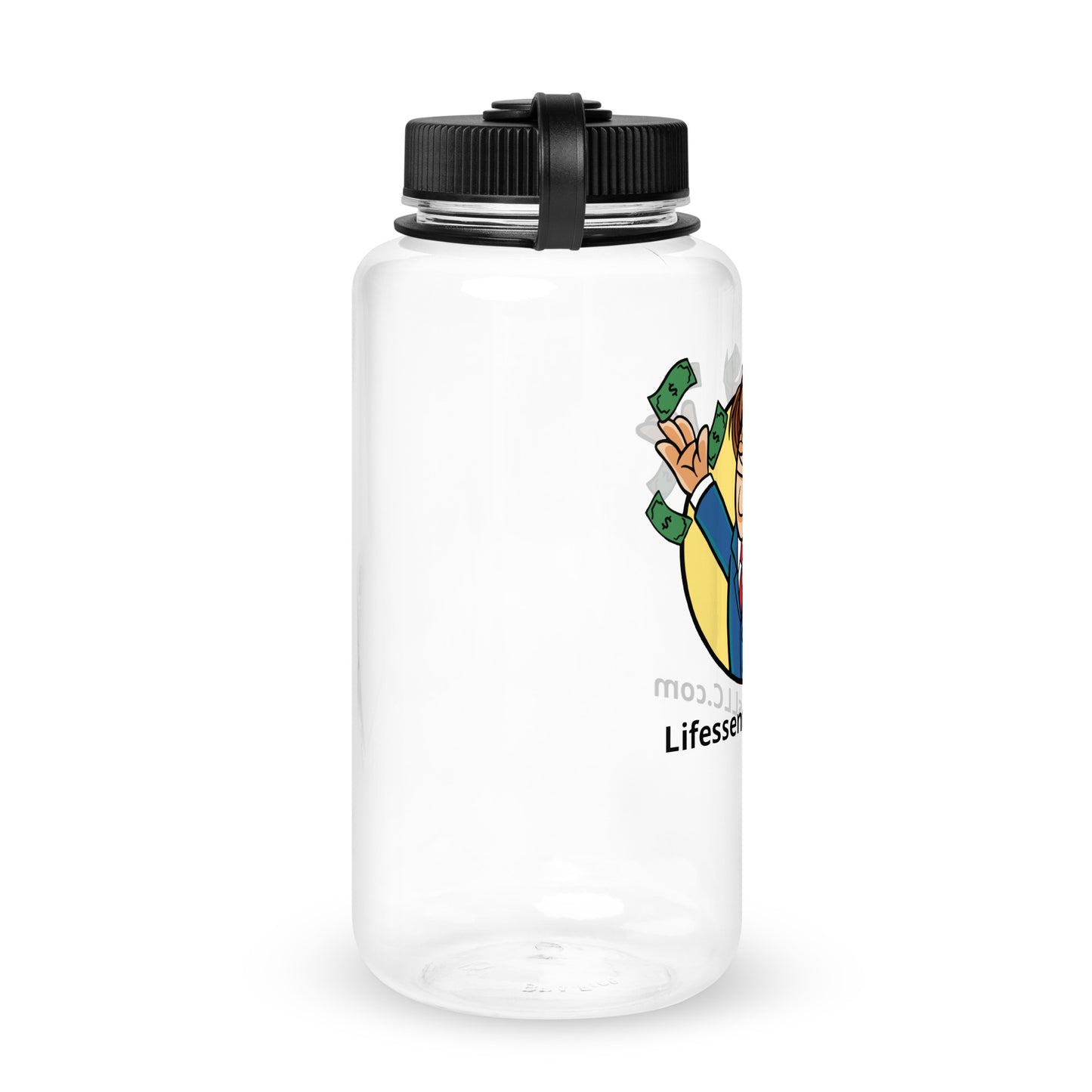 Wide mouth plastic water bottle