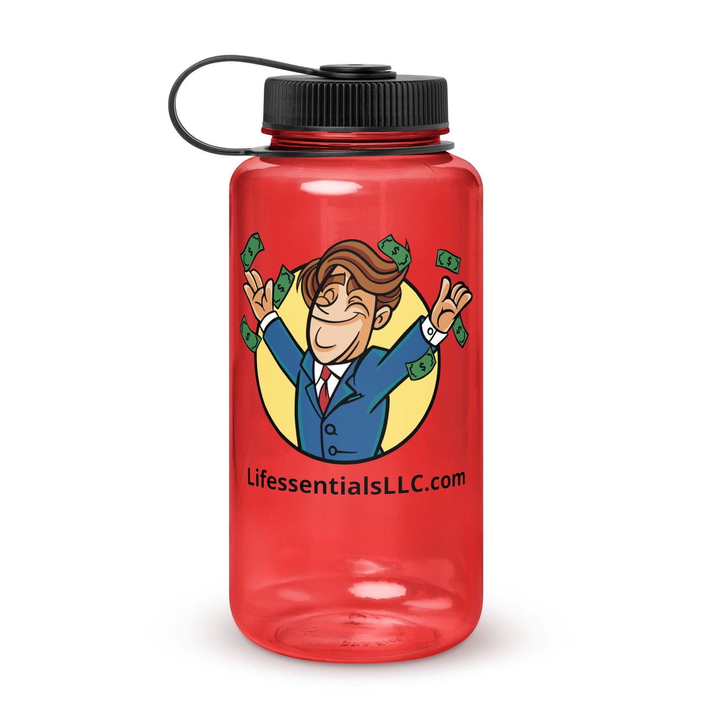 Wide mouth plastic water bottle