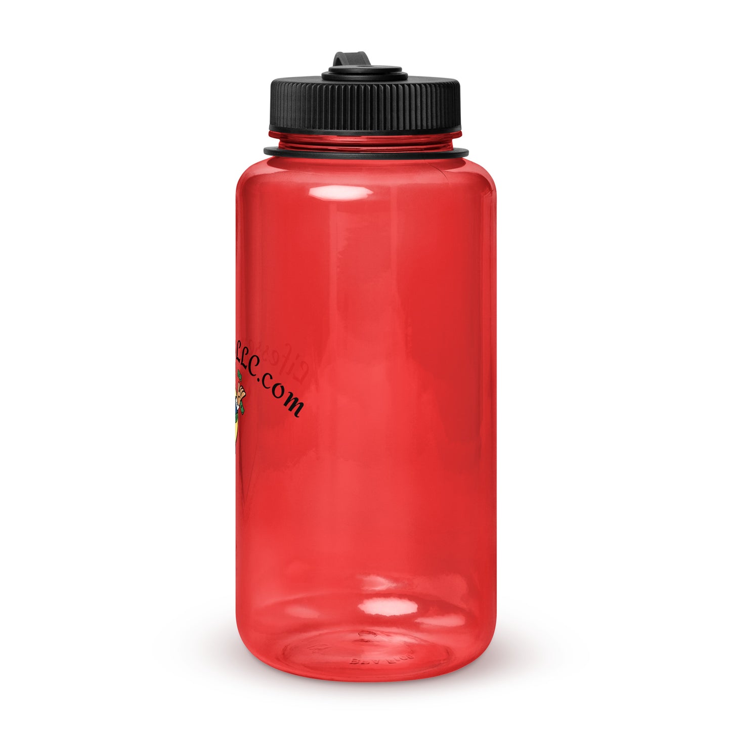 Wide mouth plastic water bottle