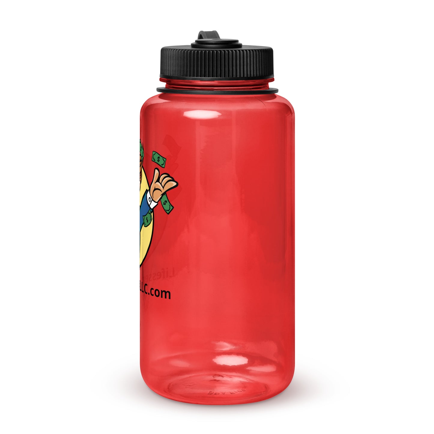 Wide mouth plastic water bottle