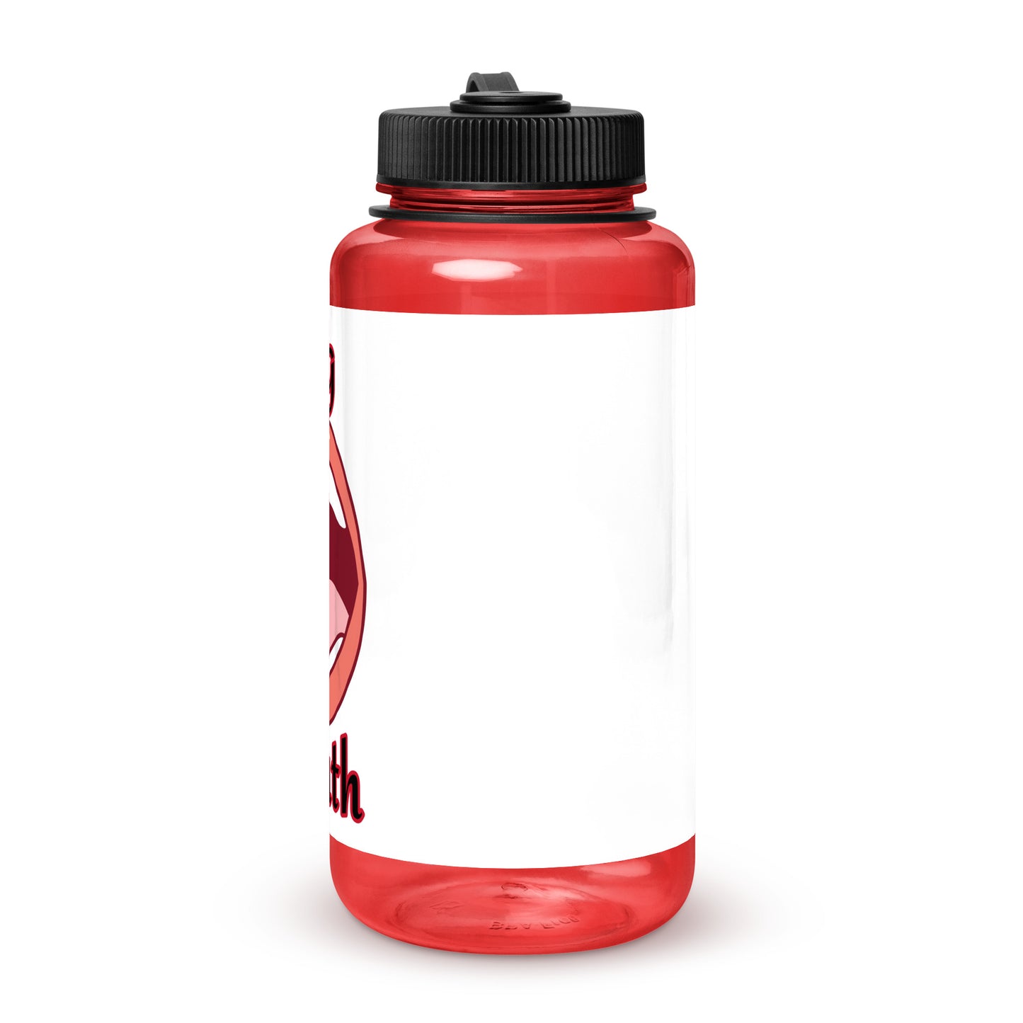 Wide mouth plastic water bottle