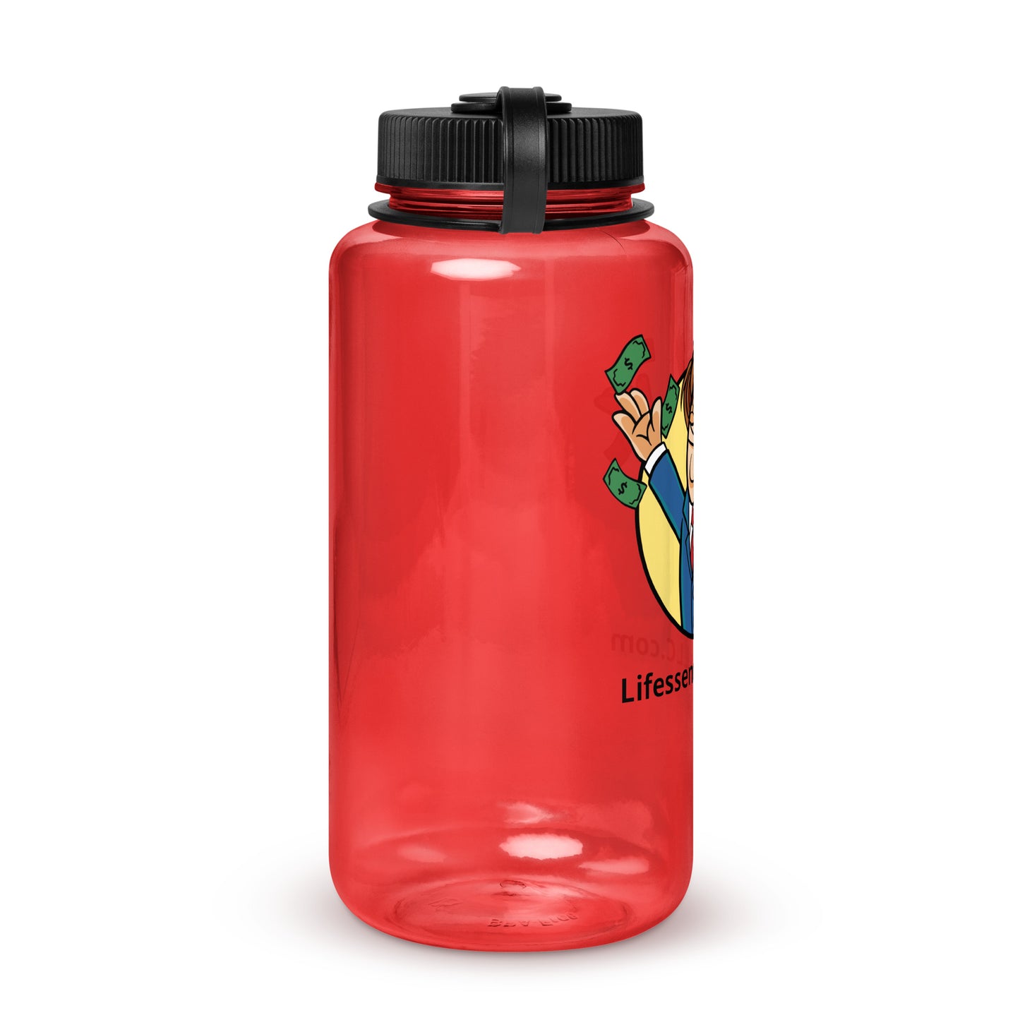 Wide mouth plastic water bottle